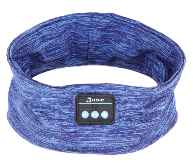 Opaska z wbudowanymi słuchawkami Bluetooth niebieska - 1352014 - zdjęcie
